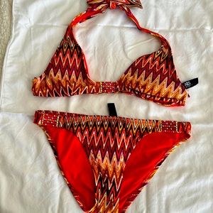 Two piece bathing suit.  Size 8